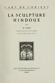 Cover of: La sculpture hindoue.: Traduction de Paul Budry.
