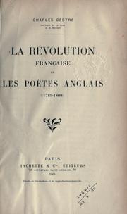 Cover of: La révolution française et les poètes anglais, 1789-1809.