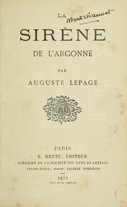 Cover of: La sirène de l'argonne