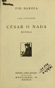 Cover of: Las ciudades by Pío Baroja