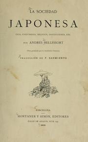 Cover of: sociedad japonesa: usos, costumbres, religión, instituciones, etc.