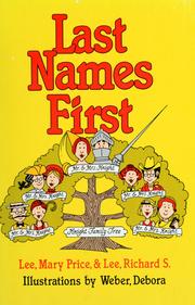 Cover of: Last names first: --and some first names too
