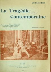 Cover of: tragédie contemporaine.: Préf. de Paul Mounet.