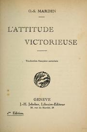 Cover of: L'attitude victorieuse