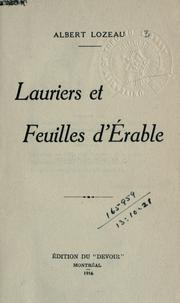 Cover of: Lauriers et feuilles d'érable