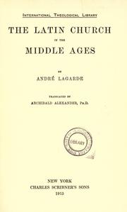 Cover of: The Latin church in the middle ages