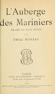 Cover of: L' auberge des mariniers by Moreau, Emile