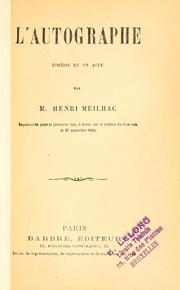 Cover of: L' autographe by Henri Meilhac