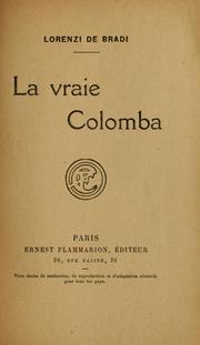 Cover of: La vraie Colomba