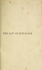 Cover of: The law of ritualism by John Henry Hopkins