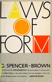 Cover of: Laws of form by G. Spencer-Brown