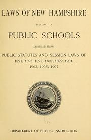 Cover of: Laws of New Hampshire relating to public schools