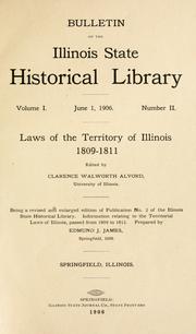 Laws of the Territory of Illinois, 1809-1811 by Illinois