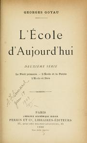 Cover of: école d'aujourd'hui.