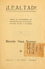Cover of: Lealtad! by Ricardo Viera Serrano