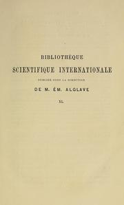 Cover of: Le cerveau organe de la pensée: chez l'homme et chez les animaux