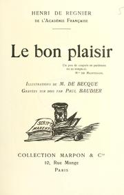 Cover of: Le bon plaisir.