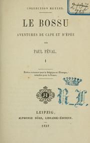 Cover of: Le bossu by Paul Féval