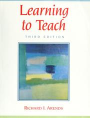 Cover of: Learning to teach