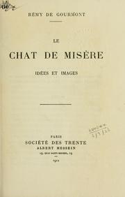 Cover of: chat de misère, idées et images.