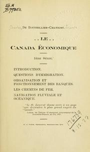 Cover of: Canada économique.  1ère Sèrie.