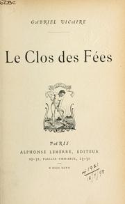 Cover of: clos des fées.