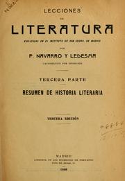 Front cover of Lecciones de literatura by Unknown