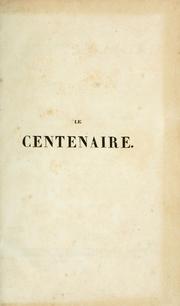 Front cover of Le centenaire by E. Touy