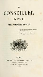 Cover of: Le conseiller d'état.