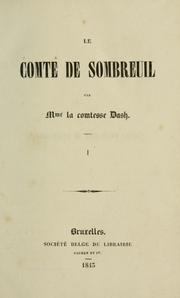 Cover of: Le comte de Sombreuil