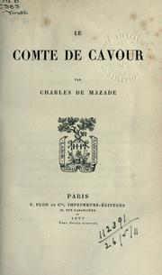 Cover of: Le Comte de Cavour.