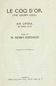 Cover of: Le coq d'or = by Nikolay Rimsky-Korsakov