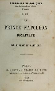 Cover of: Le prince Napoléon Bonaparte