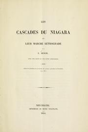 Cover of: cascades du Niagara et leur marce rétrograde