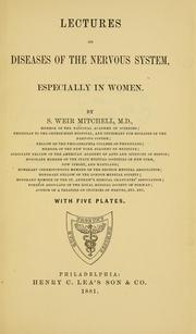 Cover of: Lectures on diseases of the nervous system: especially in women.