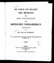 Cover of: Die Völker und Sprachen Neu-Mexico's und der Westseite des britischen Nordamerika's