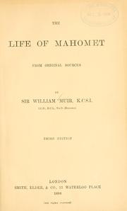 Cover of: life of Mahomet from original sources.
