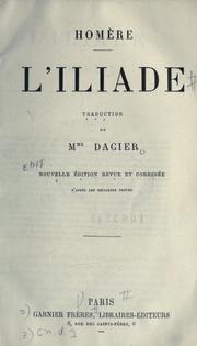 Cover of: L' iliade. by Joachim Maria Heinrich Brenner von Felsach