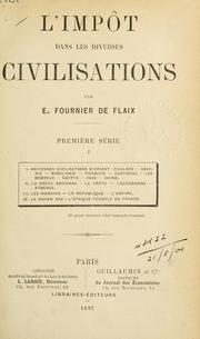 Cover of: impôt dans les diverses civilisations.