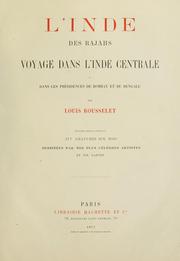 Cover of: L'Inde des rajahs by Louis Rousselet