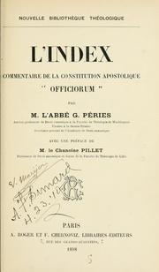 Cover of: L'Index commentaire de la Constitution Apostolique "Officiorum"