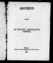 Arguments against an elective legislative council