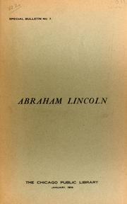 Cover of: List of books and magazine articles on Abraham Lincoln, 16th president of the United States...