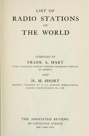 Cover of: List of radio stations of the world. by Frank A. Hart