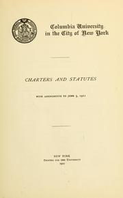 Cover of: Charters and statutes