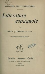 Cover of: Litérature espagnole