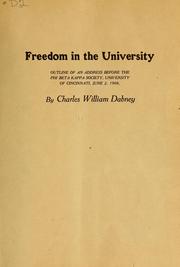 Freedom in the university ... by Charles William Dabney