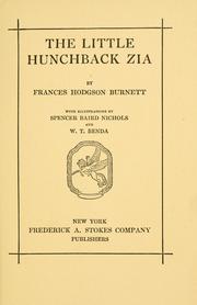 Cover of: The little hunchback Zia by Frances Hodgson Burnett