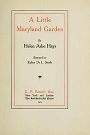 Cover of: A little Maryland garden. by Helen Ashe Hays