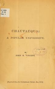 Cover of: Chautauqua: a popular university